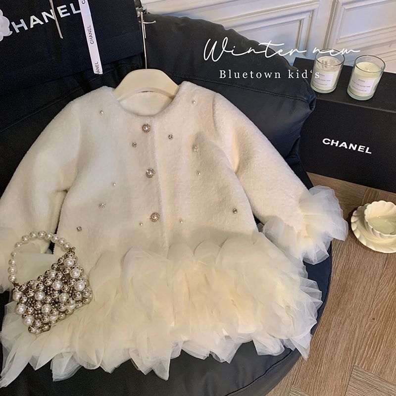 Winter Clothing Baby - Girls' Furry Princess Mesh Coat Autumn