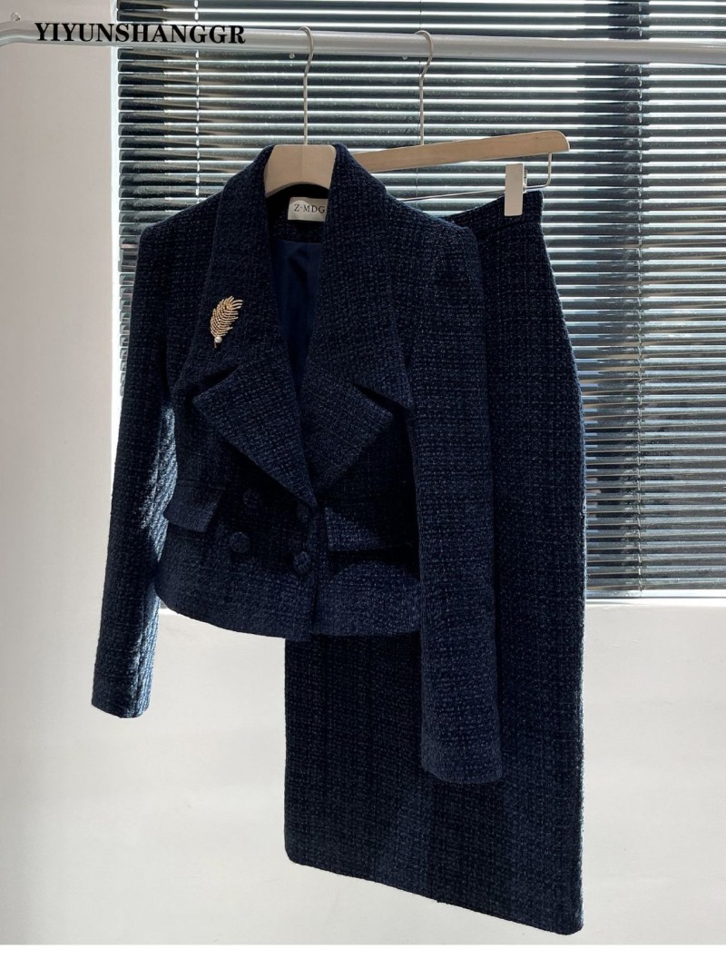 Winter Clothing Pk - New Autumn Winter Tweed Women's Suit