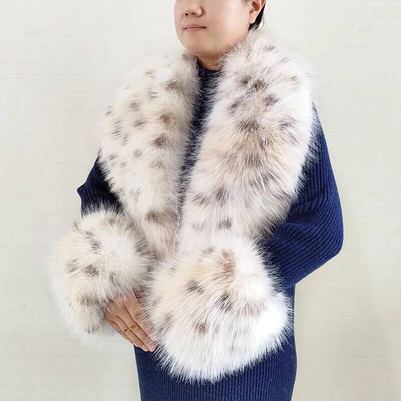 Winter Clothing Pk - Large Women Faux Fox Fur Scarf