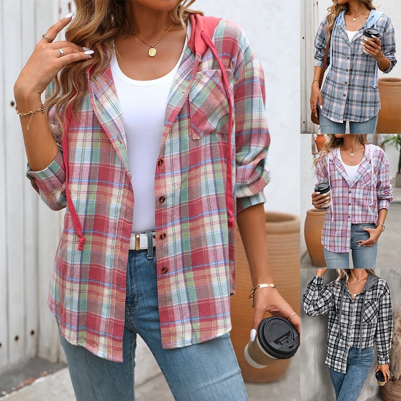 Winter Clothing Girls - 2024 Women's Hooded Blouses Coat Autumn