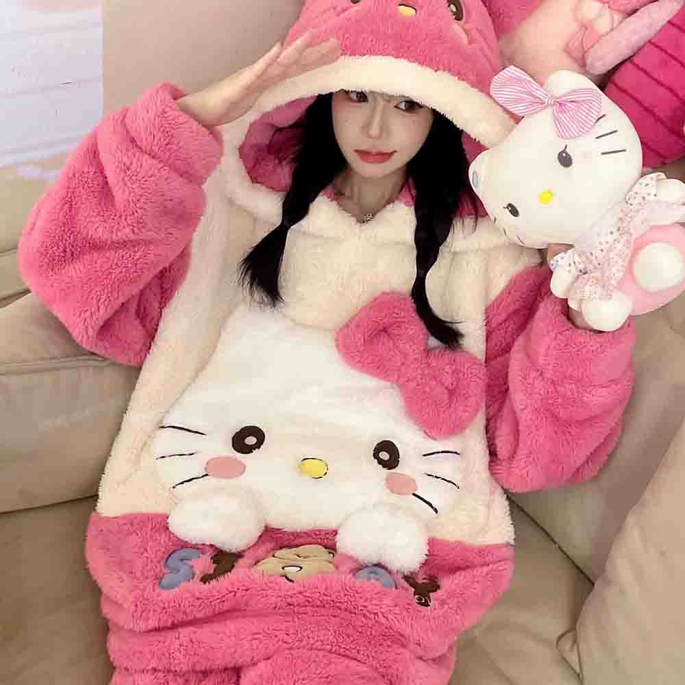Winter Clothing Girls - Hello Kitties Kuromi Women's Cartoon Long