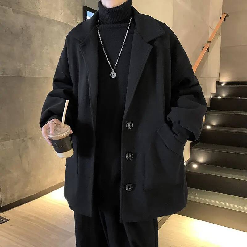 Korean Solid Color Wool Coats  - Winter Clothing Taiwan recension och pris