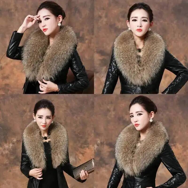 Natural Raccoon Fur Collar Rea - Winter Clothing Pk recension och pris