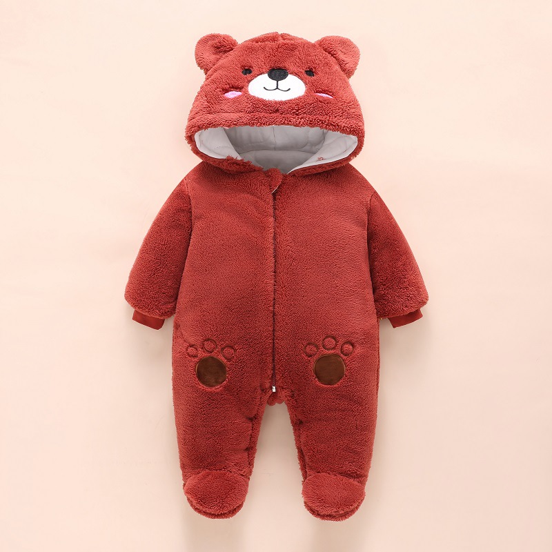 0-12M Baby Rompers Cute Bear T - Winter Clothing Toddler Girl recension och pris