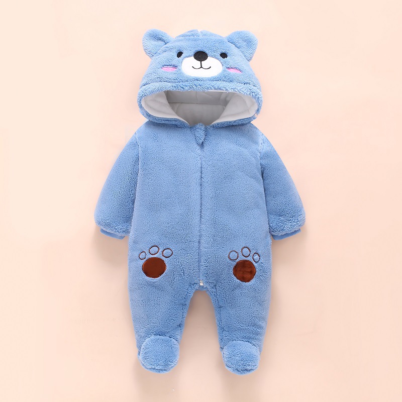0-12M Baby Rompers Cute Bear T - Winter Clothing Toddler Girl recension och pris