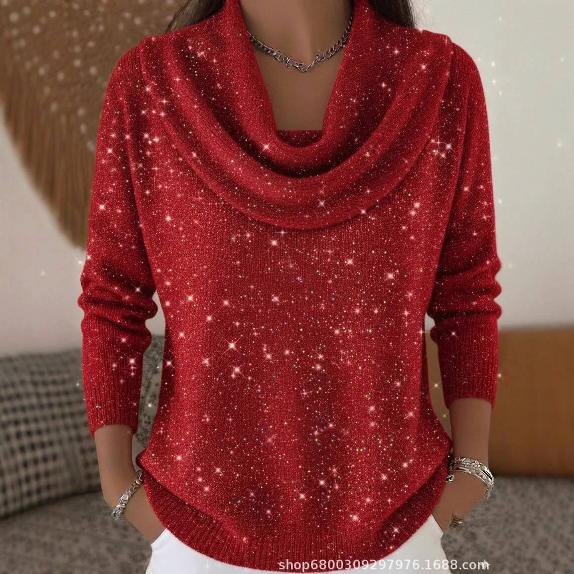 Fashion Sequins Knit Sweater F - Winter Clothing Taiwan recension och pris