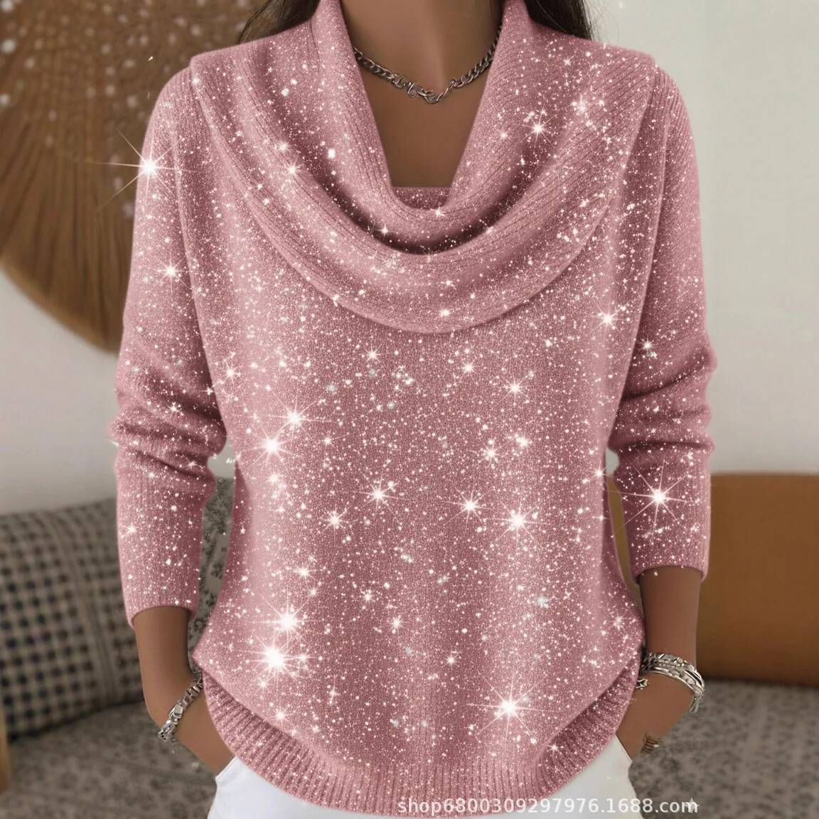Fashion Sequins Knit Sweater F - Winter Clothing Taiwan recension och pris