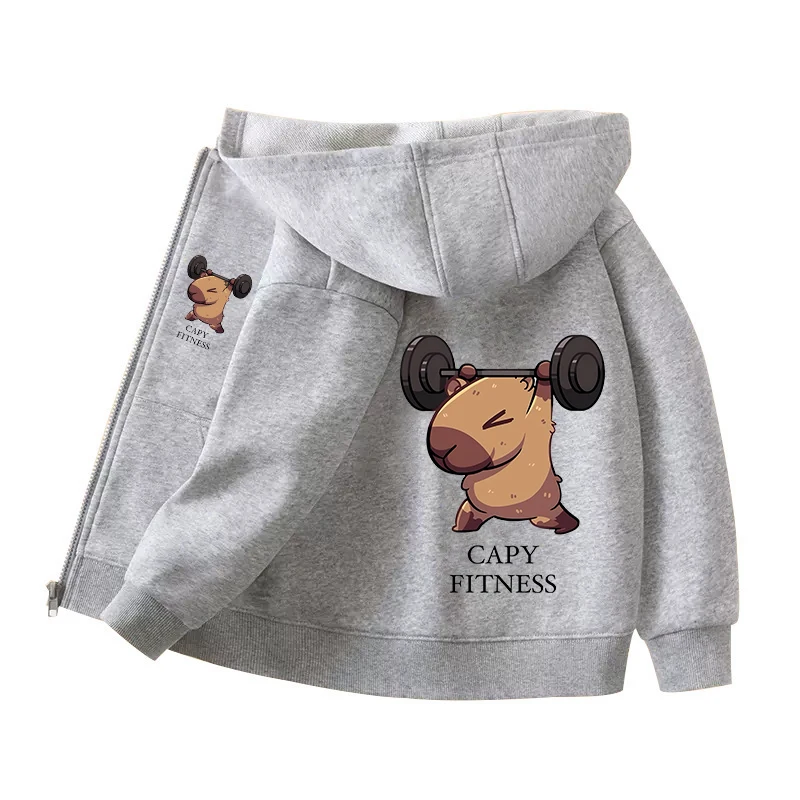 Capybara Zipper Hoodies Coats  - Winter Clothing Girls recension och pris